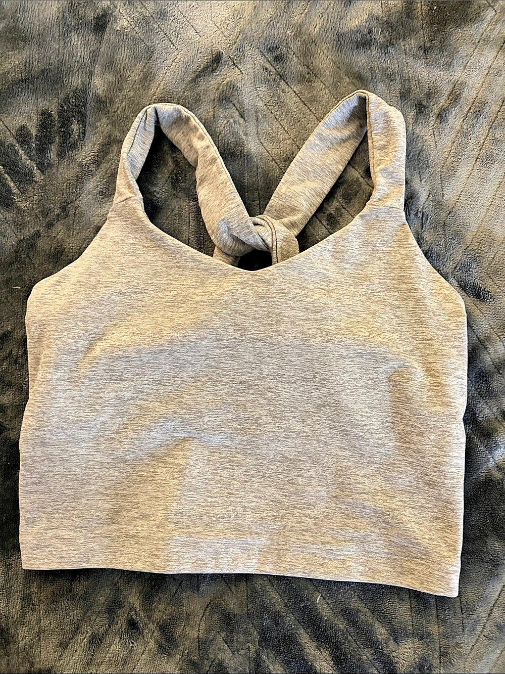 Beyond Yoga Twist Through Crop Tank Gray Size Small